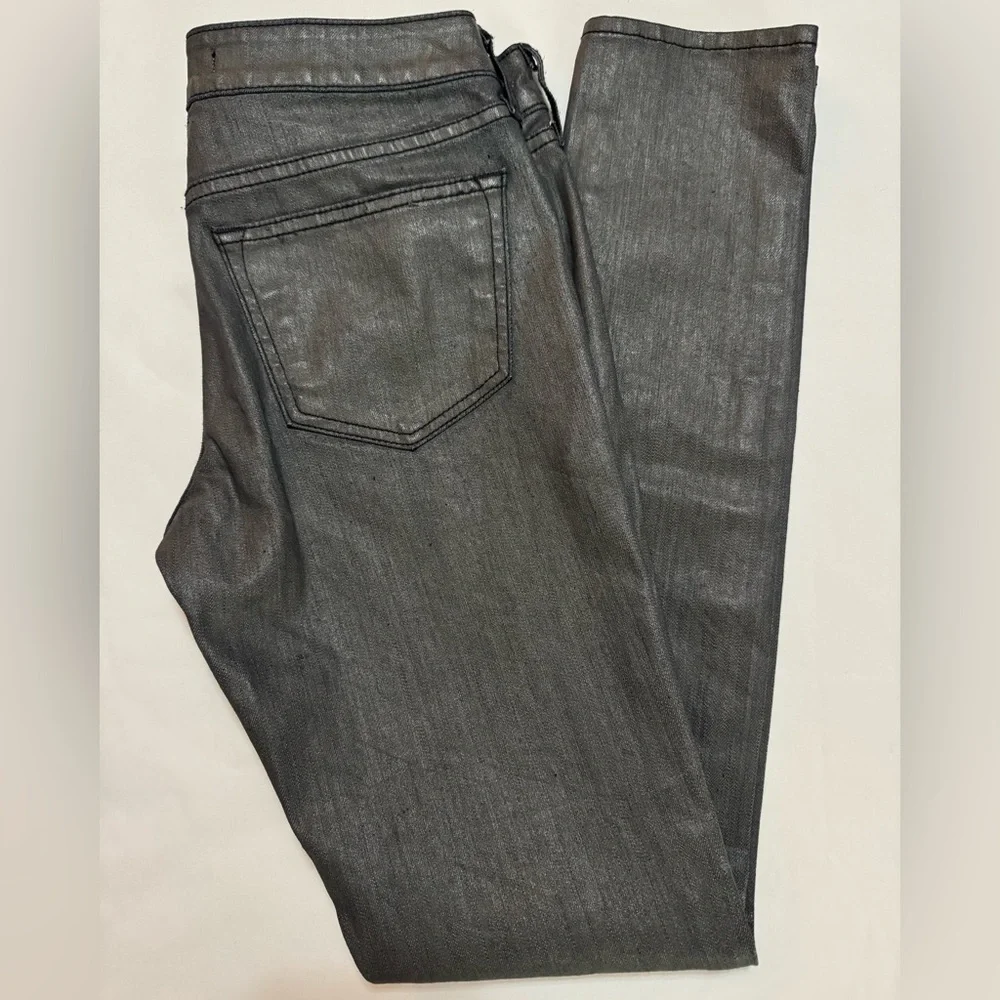 Rich & Skinny Waxed Charcoal Gray Denim Jeans Size 25 - Picture 1 of 6